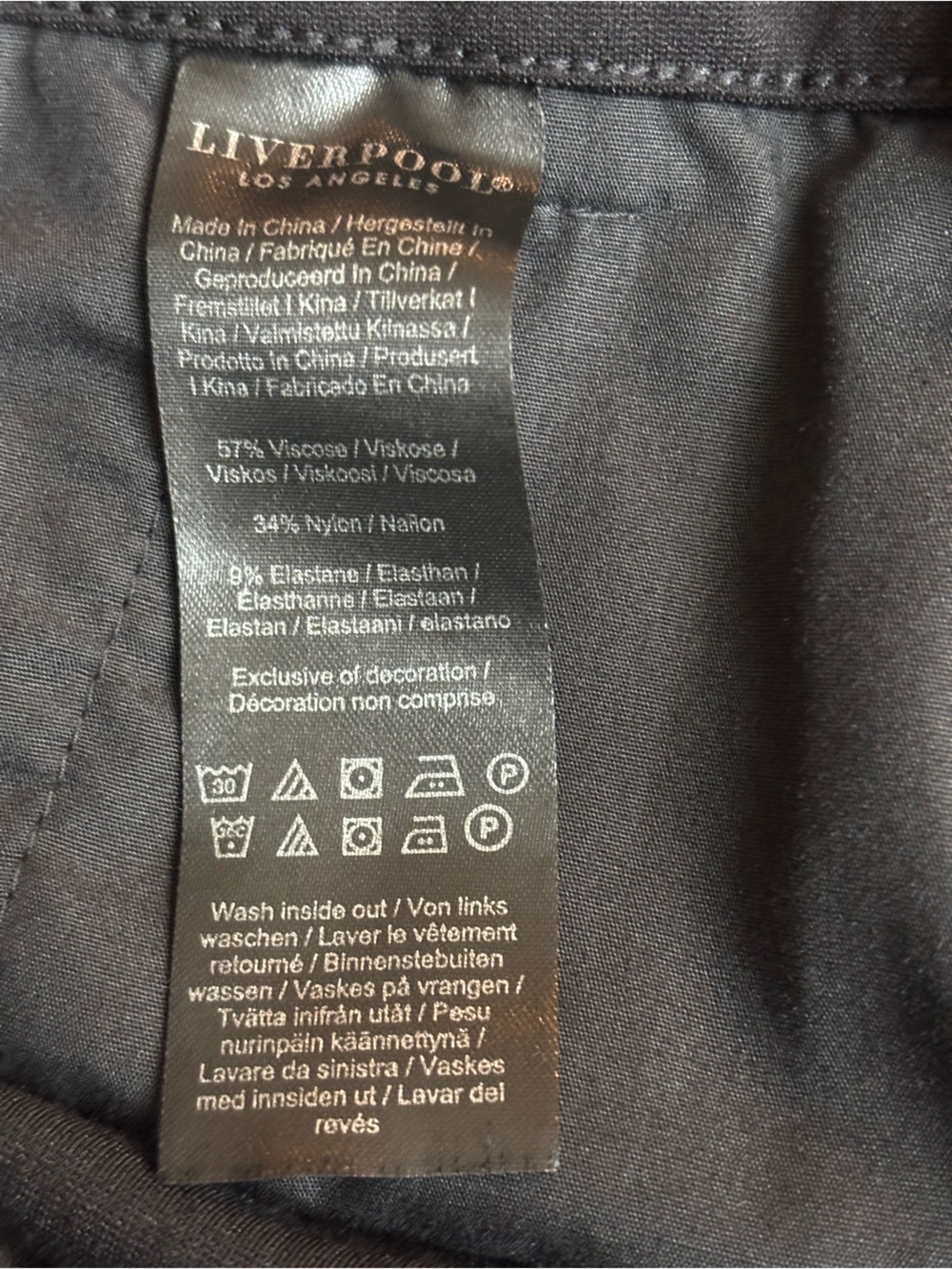 Liverpool Los Angeles Kelsey Trouser Black Stretch Ponte Pants 12 Career - Picture 11 of 12